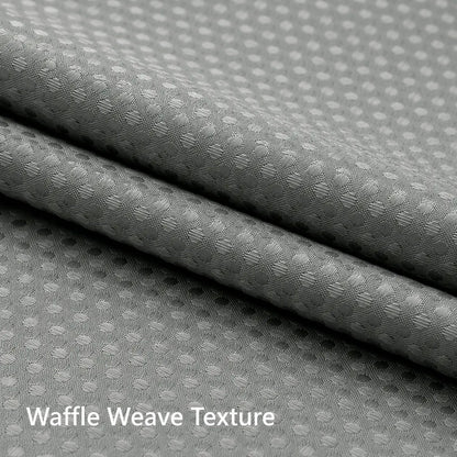 Hookless Waffle-Weave Shower Curtain Set, 72x75 in, with Washable White Fabric Liner (Snap Closures, Mesh Top), Waterproof Hotel-Style Bathroom Accessory for Home/Salon, Home Decor Supplies, Shower Curtains, Hookless Shower Curtain