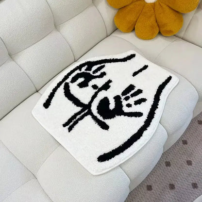 LAKEA Sexy Bathroom Rugs Soft Tufted Rugs Non-Slip Absorbent Handmade Rugs Bedroom Kitchen Bathroom Rugs Home Decor Room Decor White