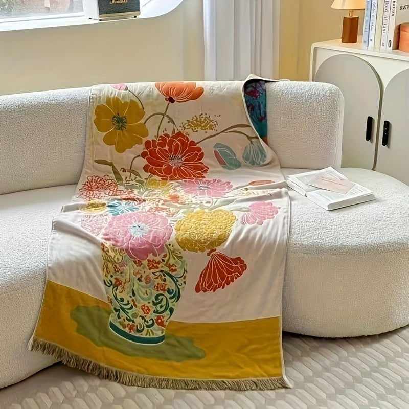 This Bath Towel Is Made of 100% Cotton And Features Tassels. It Does Not Shed Or Pill, Is Soft, Absorbent, And Dries Quickly, Making It Ideal for Home Use Or Outdoor Beach Activities. It Also Makes a Great Gift for Christmas Or Mother'S Day