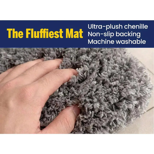 Muddy Mat® Fluffy Bathroom Rug, Soft Absorbent Microfiber Bath Mat, Non Slip, Quick Dry, Machine Washable for Bathroom Floor, Tub, Shower, Toilet and Sink