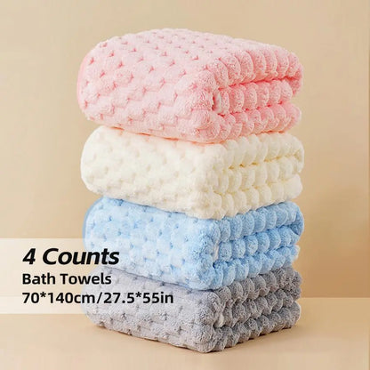 Microfiber Bath Towel, Soft Water Absorbent Bath Towel, Quick Drying Towel for Bathroom, Spa, Gym, Travel, Portable Towels, Shower Towels, Absorbent Breathable Towel, Best Bath Towels, Towel Set