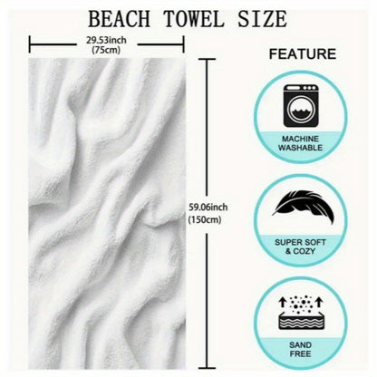 1pc Extra Large Bath Towel & Blanket - Soft Gauze Fabric with Blue/Beige/Brown/Gray/White/Black Leaf Pattern - Multi-Functional Spa, Travel, Home Decor - Luxury Bath Sheet for Adults, Air Conditioning, Car, or Couch Throw - Quick-Dry & Wrapping Blanket -