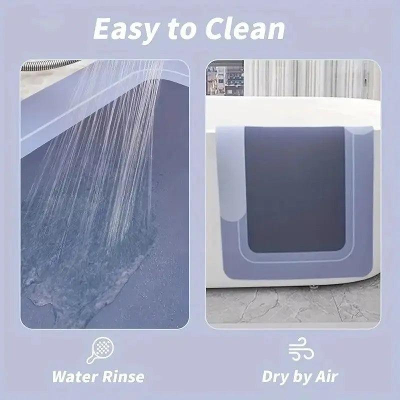 Soft Non-Slip Bath Mat, Quick-Dry, Super Absorbent, Geometric Design, Thick, Easy to Clean, for Bathroom, Laundry Room, Soft Absorbent Mats