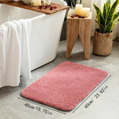 Long Plush Super Absorbent Bath Mat, Non-Slip And Anti-Fall, Ultra-Soft Walking Feel, Comfortable And High-Quality Bath Carpet, Suitable for Bathtub, Shower, Bathroom Additions, Home Decor Floor Mat, Safe Choice for Bathroom