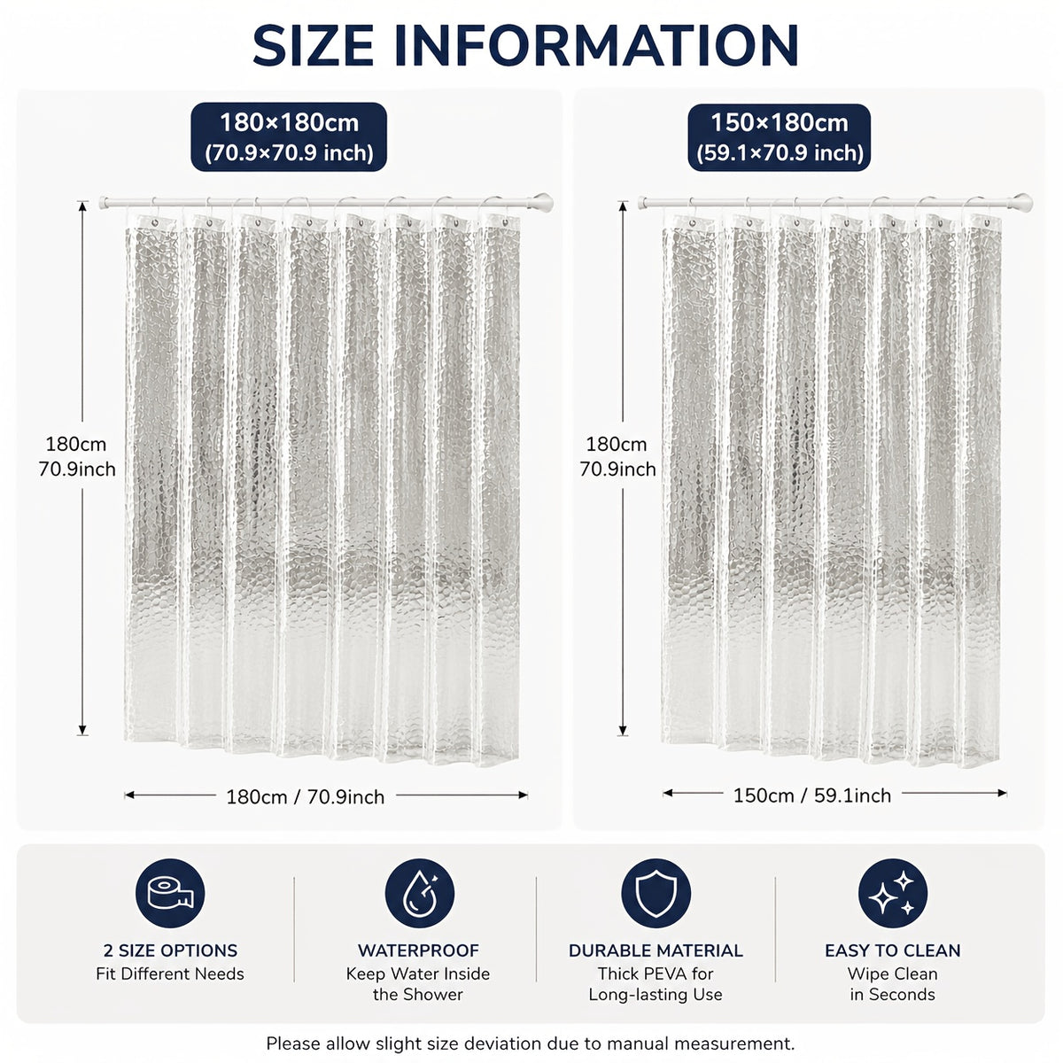 3D Geometric Water Cube Shower Curtain, Translucent Bathroom Partition Curtain. Bathroom Divider with Rust-Proof Metal Eyelets And Plastic Hooks, Suitable for Home Bathroom Decoration