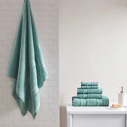 6 Piece Set Cotton Quick Dry Bath Towel