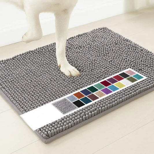 Indoor Door Mat, Bathroom Mat Set, Super Absorbent Microfiber Chenille Entryway Rug, Non-Slip Front Door Mat, Quick Dry Machine Washable Pet-Friendly Mats for Entryway/Hallway/Kitchen