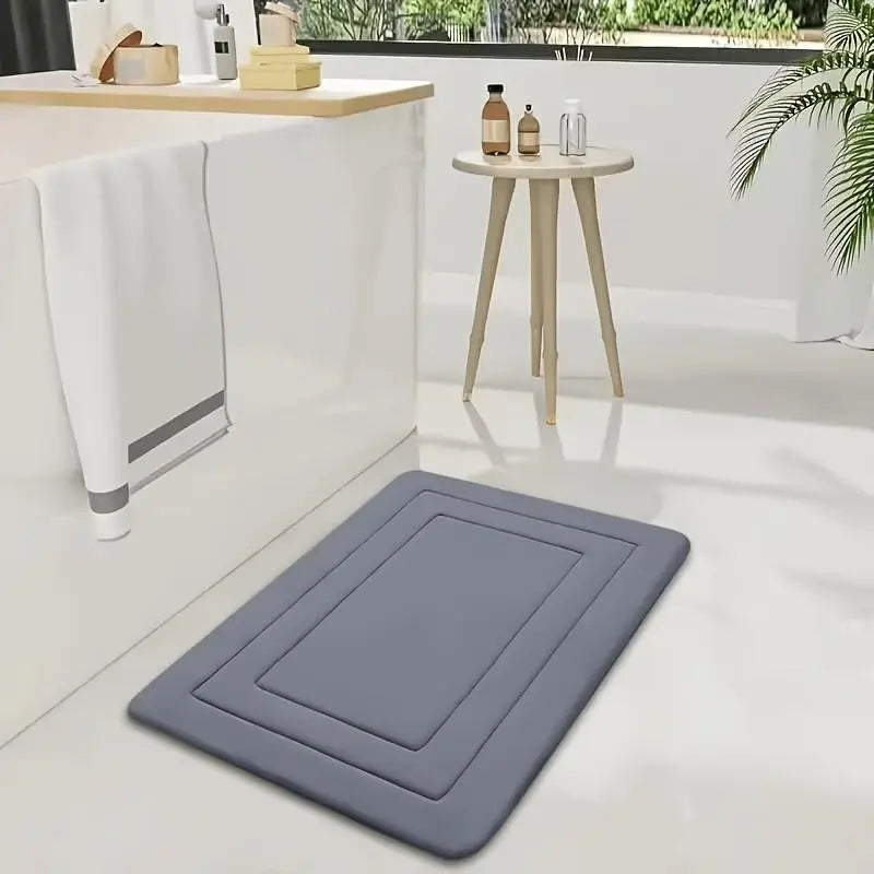 Memory foam bath mat, absorbent non-slip cushion rug, pvc bottom, kitchen sink, office carpet