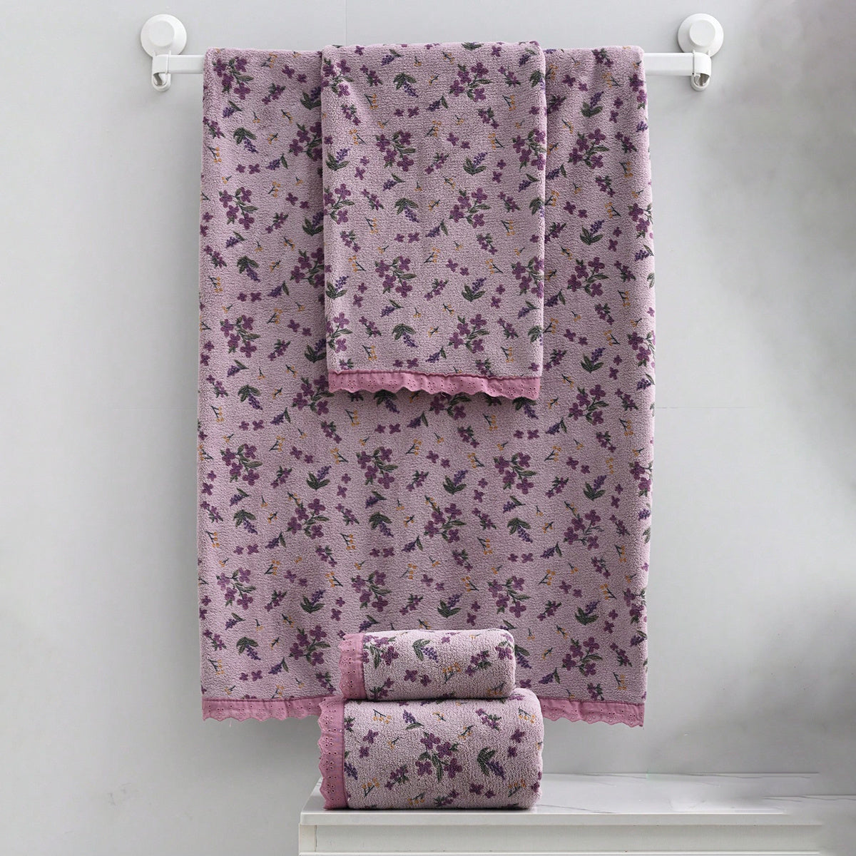 2pcs/4pcs Set, Modern Easy Small Floral Towel And Bath Towel Set Ultra-Soft Ultra-Large Bath Towel Quick-Drying Towel And Bath Towel Non-Shedding High-Absorbent Ultra-Soft Lightweight Style High-Quality Durable Bathroom Additions New Year Style Towe