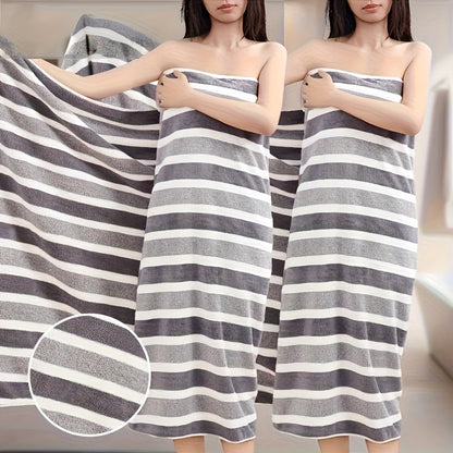 2 X Microfiber Extra Large Bath And Beach Towels (35.43 X 70.87 inch), Thick Absorbent, Fluffy Fabric, Super Soft And Quick Drying, 80% Polyester 20% Nylon, Suitable for Travel, Vacation, Fitness And Yoga, Available in Various Colors.