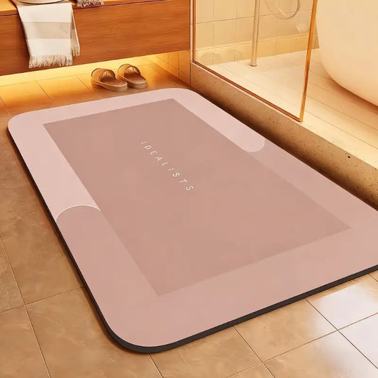 Premium Quick-Dry Bathroom Mat - Ultra-Absorbent, Non-Slip, Machine Washable, and Mildew-Resistant Rug for Shower, Kitchen, Laundry Room, and More with Geometric Design and Easy Cleaning bathroom accessories