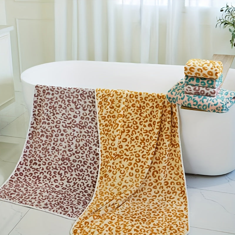 [Coral | Jacquard Craft] 7pcs Coral Bath Towel Set | Jacquard Craft, 70 * 140cm/27.5 * 55in + 42 * 70cm/16.5 * 27.5in + 35cm * 35cm/13.7in * 13.7in, Perfect for Women, Gym, Party, Gift, Vacation, Hotel, Home, Kitchen Supplies, Christmas Gift
