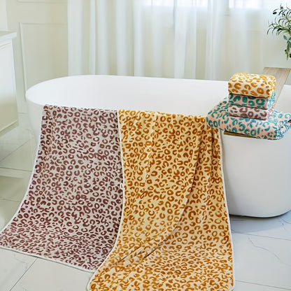[Coral | Jacquard Craft] 7pcs Coral Bath Towel Set | Jacquard Craft, 70 * 140cm/27.5 * 55in + 42 * 70cm/16.5 * 27.5in + 35cm * 35cm/13.7in * 13.7in, Perfect for Women, Gym, Party, Gift, Vacation, Hotel, Home, Kitchen Supplies, Christmas Gift
