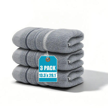 3 Pack Unisex Fade Resistant Towel Sets - Ultra Soft, Quick-Drying, Absorbent Cotton Bath Towels for Home Bathroom, Fur & Skin Care Use
