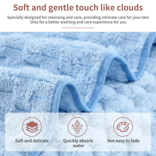Microfiber Bath Towels, Super Absorbent & Soft Waffle Weave, Quick Dry, Unscented, for Bathroom, Spa, Gym, Travel - No Electricity or Battery Needed