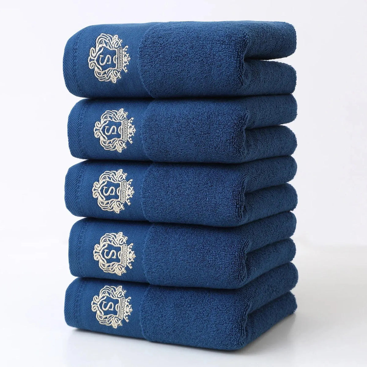 Unisex 5-Piece Thick Ultra Soft Bath Towel Gift Pack for Couples, Highly Absorbent Water Absorbent Quick Dry, 35x75cm Home Bathroom Hand & Body Towels
