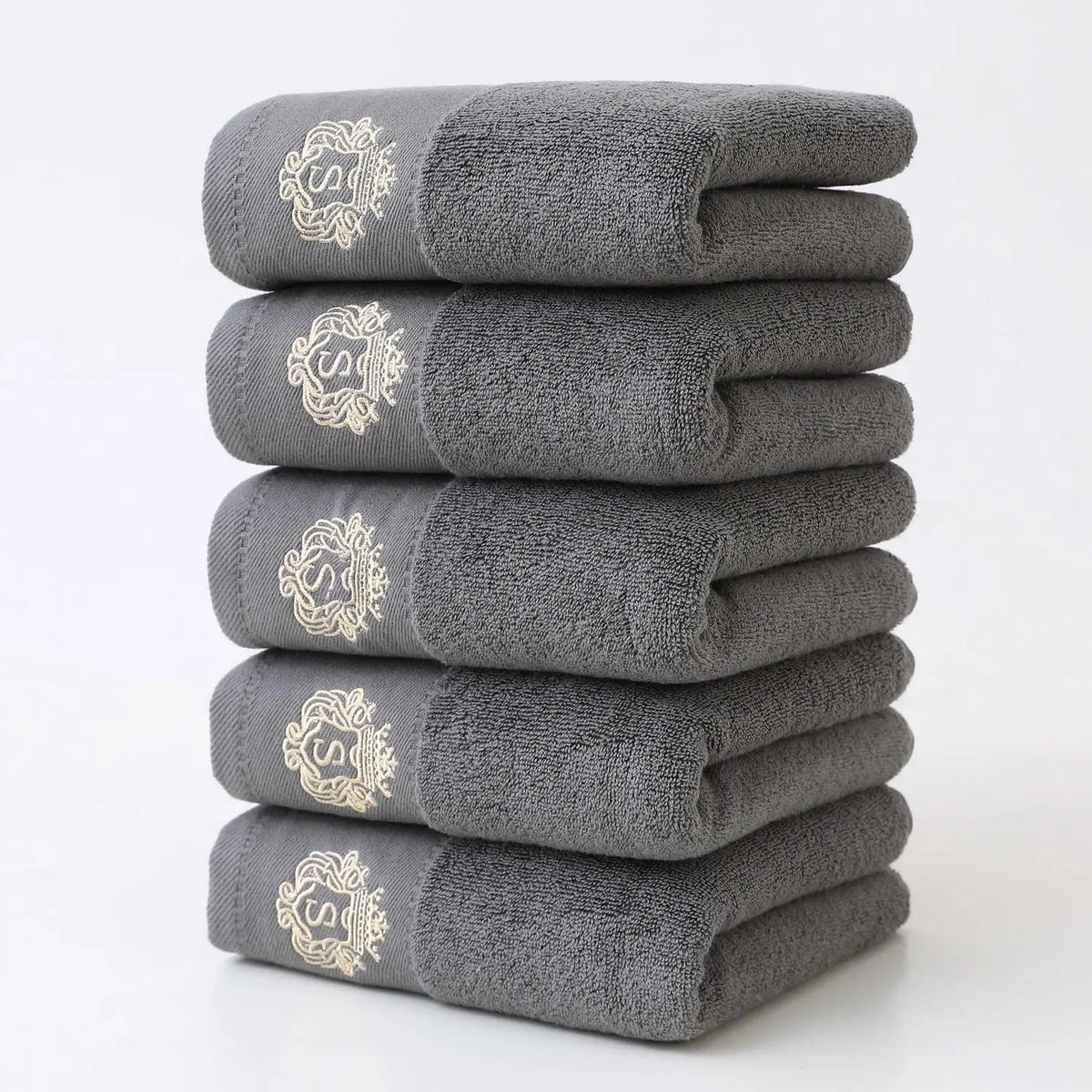 Unisex 5-Piece Thick Ultra Soft Bath Towel Gift Pack for Couples, Highly Absorbent Water Absorbent Quick Dry, 35x75cm Home Bathroom Hand & Body Towels