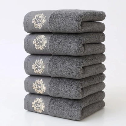 Unisex 5-Piece Thick Ultra Soft Bath Towel Gift Pack for Couples, Highly Absorbent Water Absorbent Quick Dry, 35x75cm Home Bathroom Hand & Body Towels