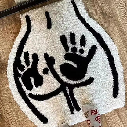 LAKEA Sexy Bathroom Rugs Soft Tufted Rugs Non-Slip Absorbent Handmade Rugs Bedroom Kitchen Bathroom Rugs Home Decor Room Decor White