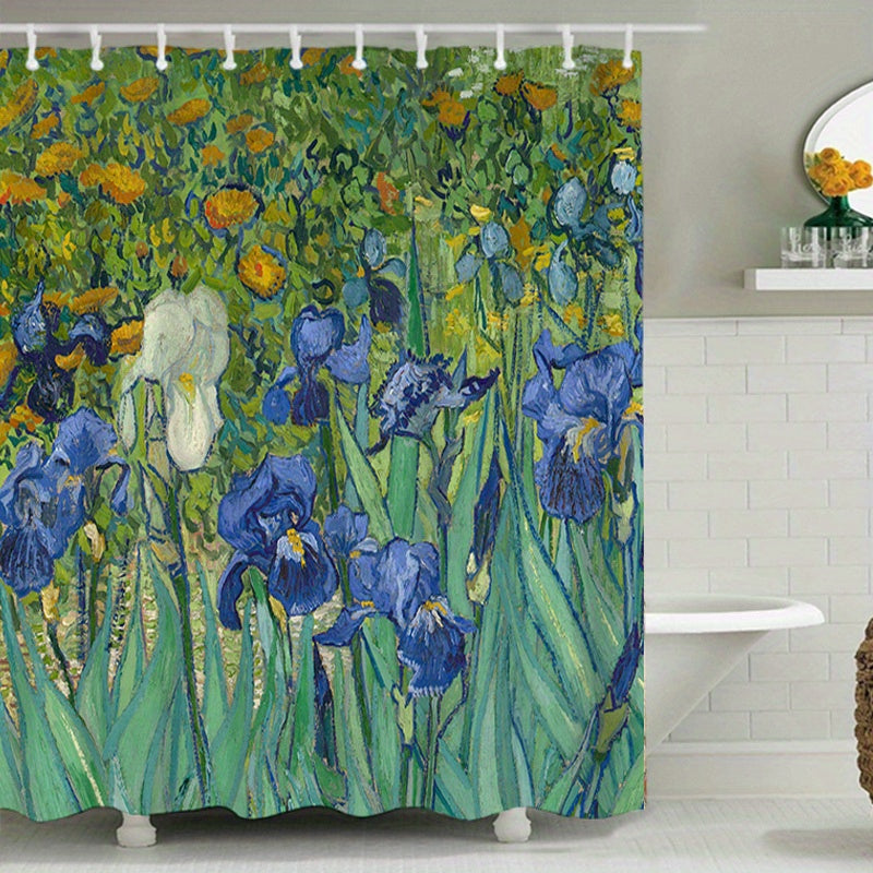 High-Definition Digital Print Polyester Bathroom Shower Curtain, 1PC