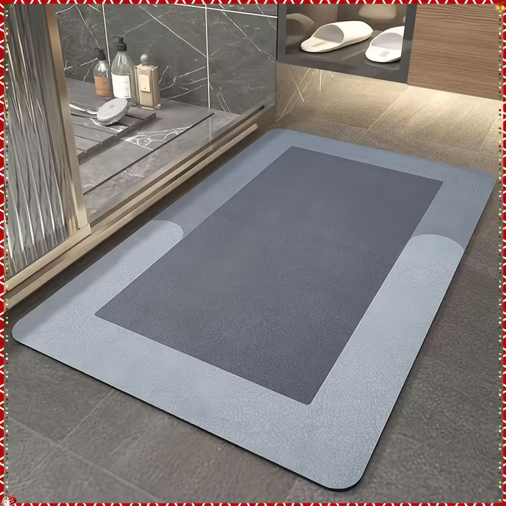 Absorbent Diatomite Bath Mat, Non-slip And Water-absorbing Floor Mat, Soft And Comfortable Bathroom Mat - Suitable for Bathroom, Shower, Laundry Room, Bedroom, Living Room, Doorstep Mat, Kitchen Floor Mat