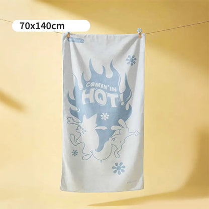 L Disney Quick-Dry Bath Towels Absorbent and Soft Judy & Nick Face Towel