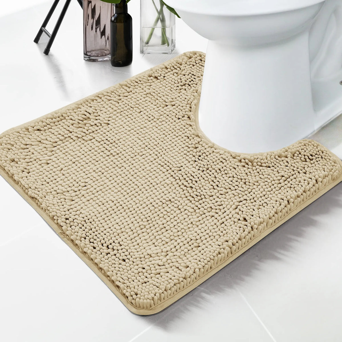Deconovo Plush Chenille Bath Mat - Soft, Absorbent, Non-Slip, Moisture Resistant - Tub, Bathroom, Shower Floor, Entryways Use, Bath Mat For Tub Non Slip