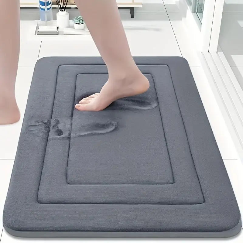 Memory foam bath mat, absorbent non-slip cushion rug, pvc bottom, kitchen sink, office carpet