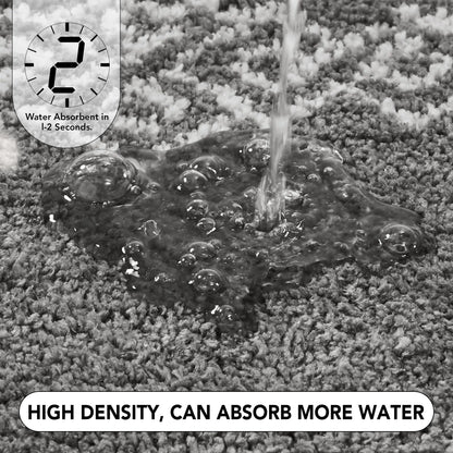 Deconovo 1-Piece Polyester Bathroom Rug - Nonslip, Soft High-Density Pile, Durable Ultra-Plush Rectangle Mat, Super Absorbent Machine-Washable Shaggy Accessory for Tub, Shower, Bohemian Modern Rugs for Bathroom Floor