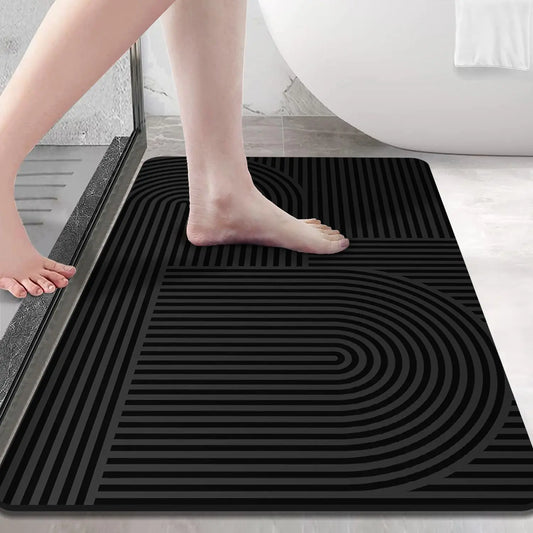 Diatom Mud Bathroom Mat, Absorbent Non-Slip Floor Rug with Rubber Backing, Quick-Dry Kitchen Toilet Door Mat for Bathroom Entrance Home