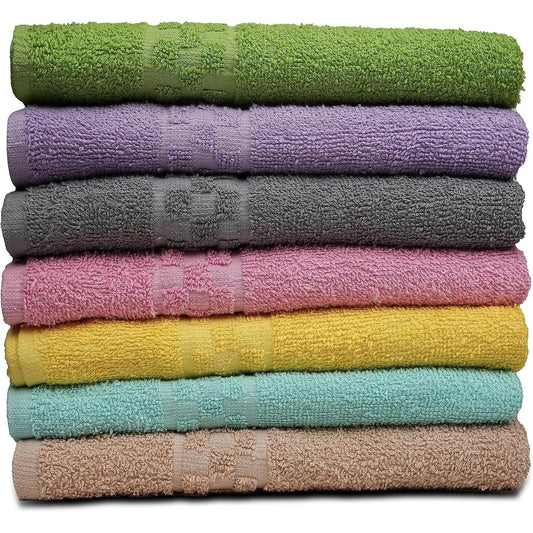 7-Pack Bath Towels - 30" x 54" - Ultra Soft 100% Cotton Large Bath Towels- Highly Absorbent for Bathroom, Pool, Gym, Spa, and Hotel Use (Colors Variety)