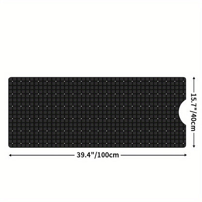 DEXI Bath Tub Shower Mat Non-Slip 15.7" X 39.4" Extra Long Bathtub Mats, Suction Cups, Drain Holes, Machine Washable Bathroom Mat, Christmas Decoration Christmas Gift