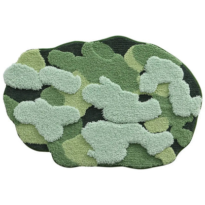 LUMI Large Ocean Blue Fluffy Bath Mat, Soft Non Slip Quick Dry Absorbent Washable Bathroom Rug, Floor Carpet for Shower, Bedroom, Kids Room 24"x43"