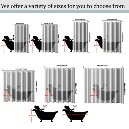 1pc Grey, Black, and White Marble Print Bath Curtain,, Artistic Style Bathroom Home Decor Shower Curtain with Hooks, Universal for All Seasons, Available in Multiple Sizes