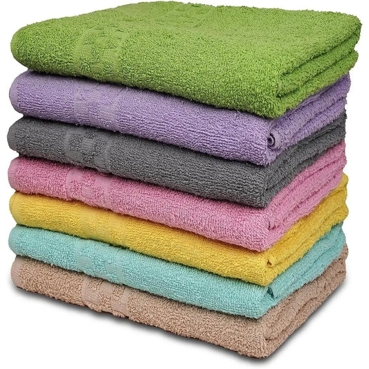7-Pack Bath Towels - 30" x 54" - Ultra Soft 100% Cotton Large Bath Towels- Highly Absorbent for Bathroom, Pool, Gym, Spa, and Hotel Use (Colors Variety)
