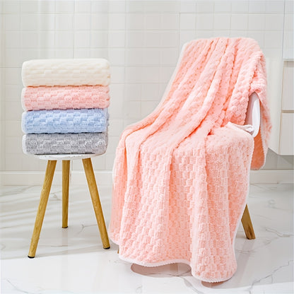 2-pack Waffle Super Soft Absorbent Towel, Adult Super Absorbent Ultra-fine Fiber Towel, Quick Drying Texture Towel, Soft Spa And Fitness Towel, Durable And Suitable for Daily Use -80%, 20% Acrylic, Spa Towel, Quick Drying Towel, Adult Bath Towel