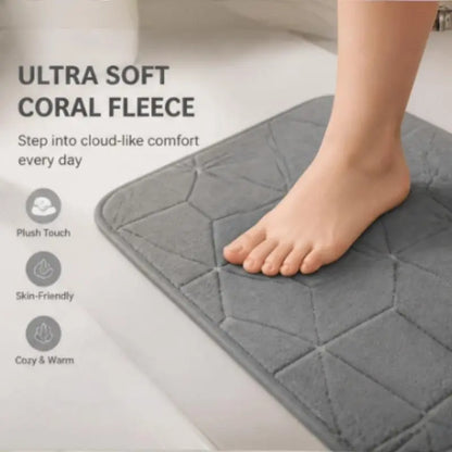 Two-piece set of bath mat and toilet mat, water-absorbent and quick-drying, non-slip, Bath Mats For Bathroom