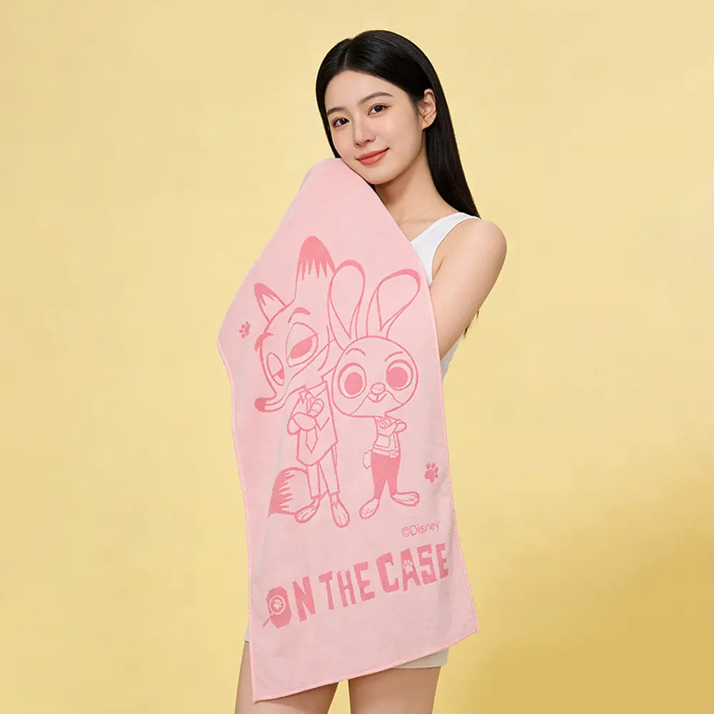 L Disney Quick-Dry Bath Towels Absorbent and Soft Judy & Nick Face Towel