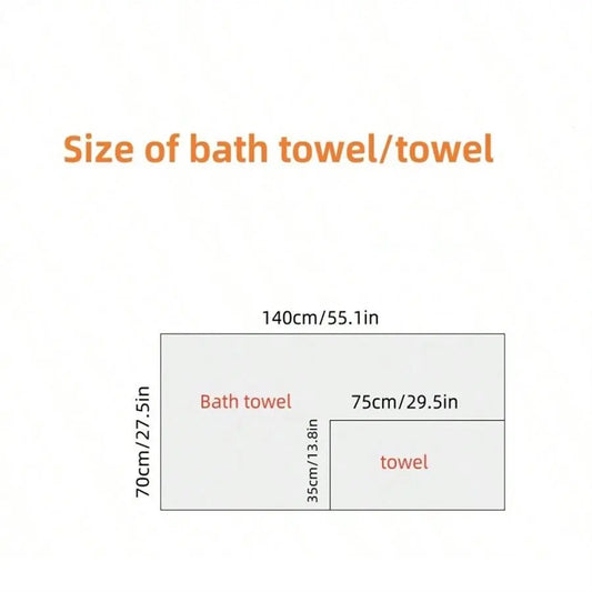 Luxury Coral Fleece Bath Towels, Ultra Soft and Highly Absorbent, Quick Dry for Travel and Daily Use, Multiple Sizes and Colors Available